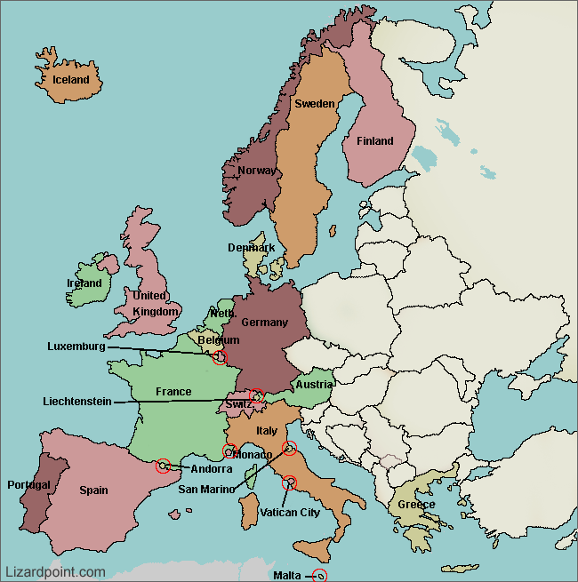 Map of Western Europe named 
